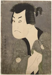 El actor Sakata Hangoro III como el villano Fujikawa Mizuemon